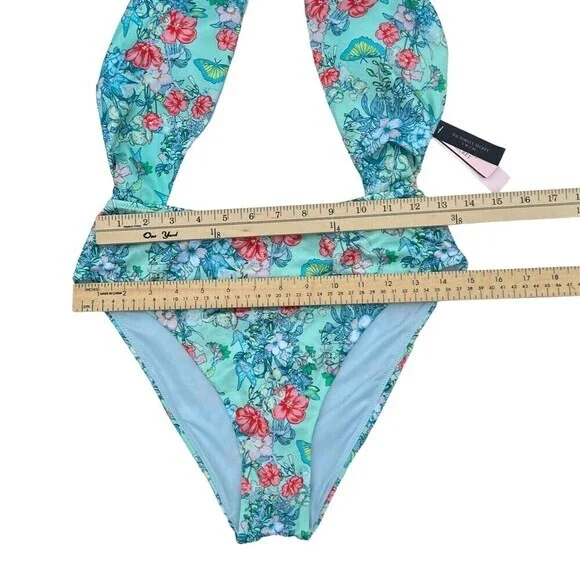 VICTORIA'S SECRET SWIM Women's One-Piece Swimsuit M‎ Multicolor Floral Butterfly